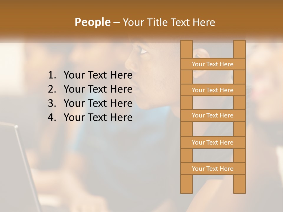 A Group Of Kids Sitting In Front Of A Laptop Computer PowerPoint Template