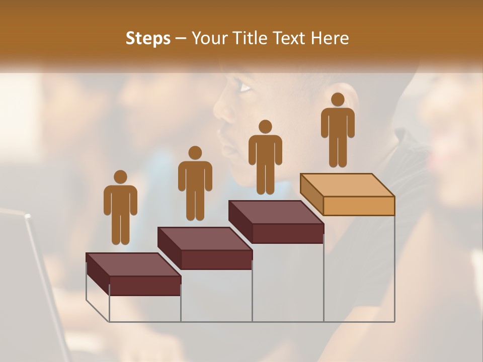 A Group Of Kids Sitting In Front Of A Laptop Computer PowerPoint Template