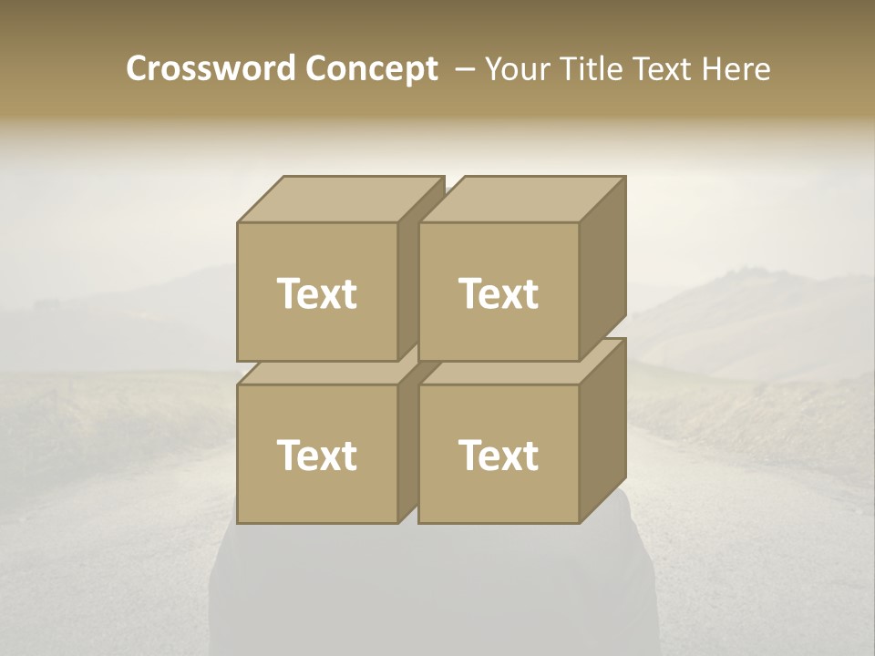 A Man In A Suit And Hat Looking At A Road PowerPoint Template