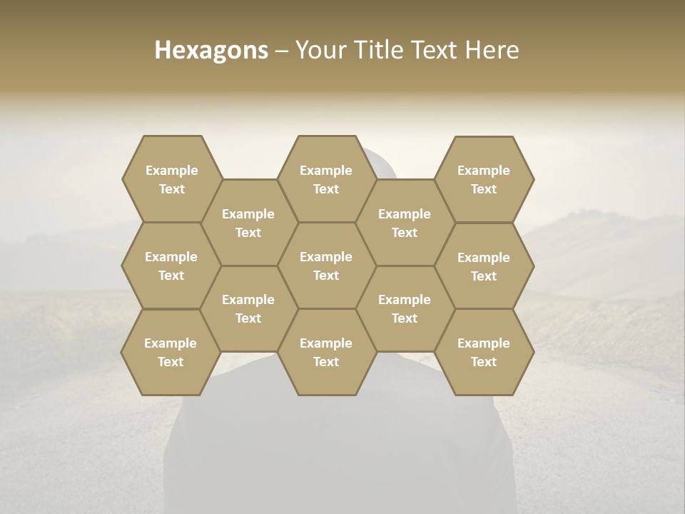 A Man In A Suit And Hat Looking At A Road PowerPoint Template