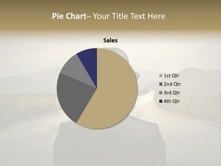 A Man In A Suit And Hat Looking At A Road PowerPoint Template