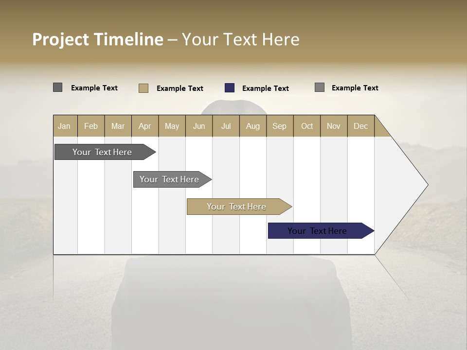 A Man In A Suit And Hat Looking At A Road PowerPoint Template