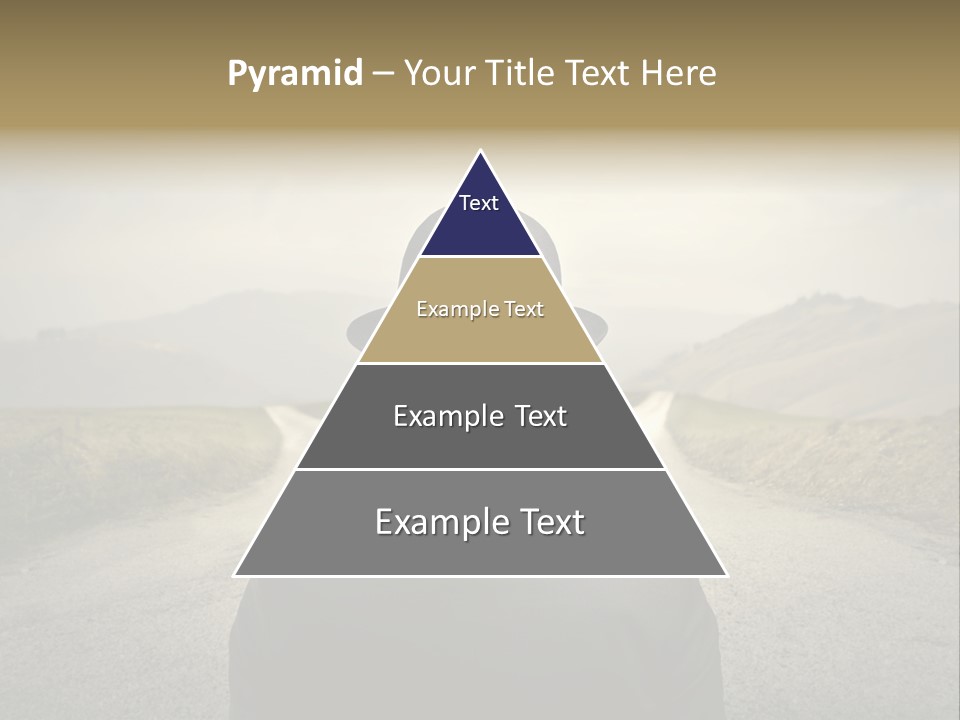 A Man In A Suit And Hat Looking At A Road PowerPoint Template
