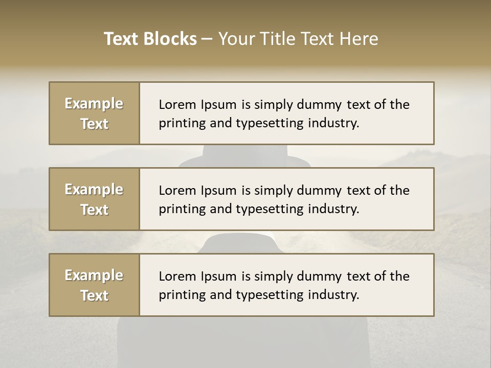 A Man In A Suit And Hat Looking At A Road PowerPoint Template