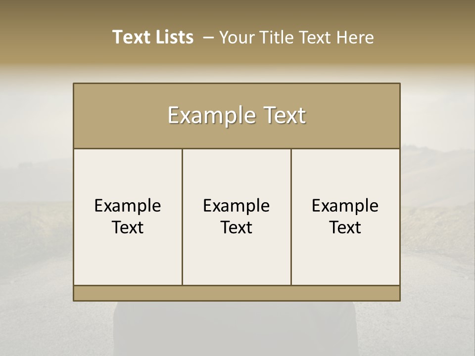 A Man In A Suit And Hat Looking At A Road PowerPoint Template