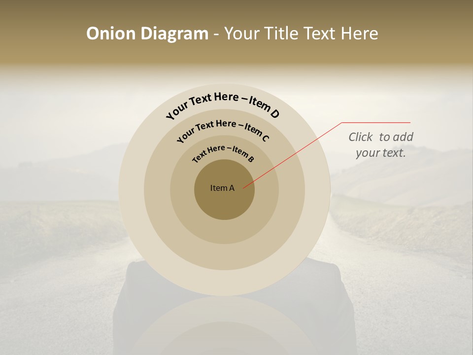 A Man In A Suit And Hat Looking At A Road PowerPoint Template