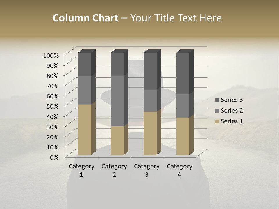 A Man In A Suit And Hat Looking At A Road PowerPoint Template