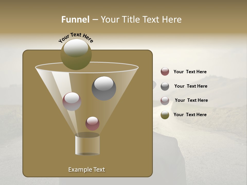 A Man In A Suit And Hat Looking At A Road PowerPoint Template