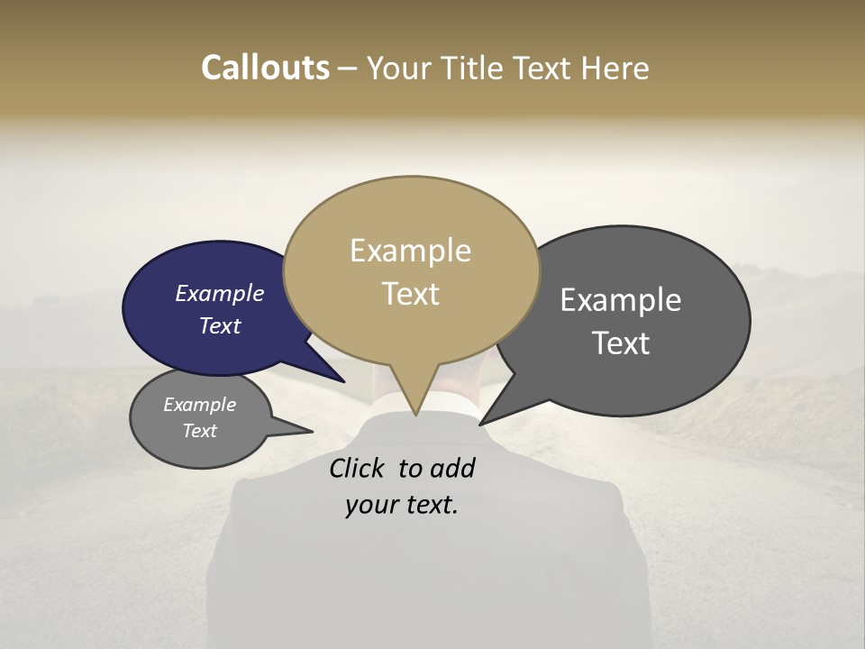 A Man In A Suit And Hat Looking At A Road PowerPoint Template