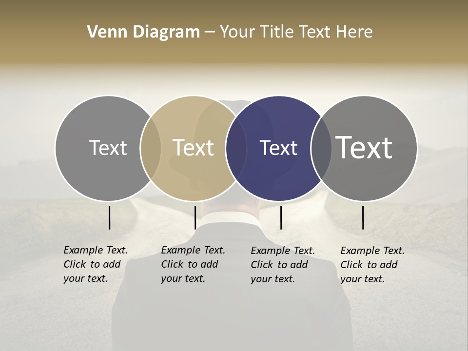 A Man In A Suit And Hat Looking At A Road PowerPoint Template