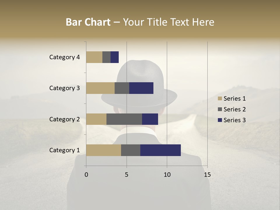A Man In A Suit And Hat Looking At A Road PowerPoint Template