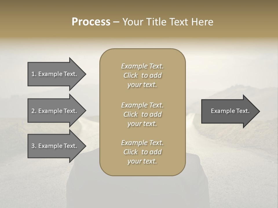 A Man In A Suit And Hat Looking At A Road PowerPoint Template