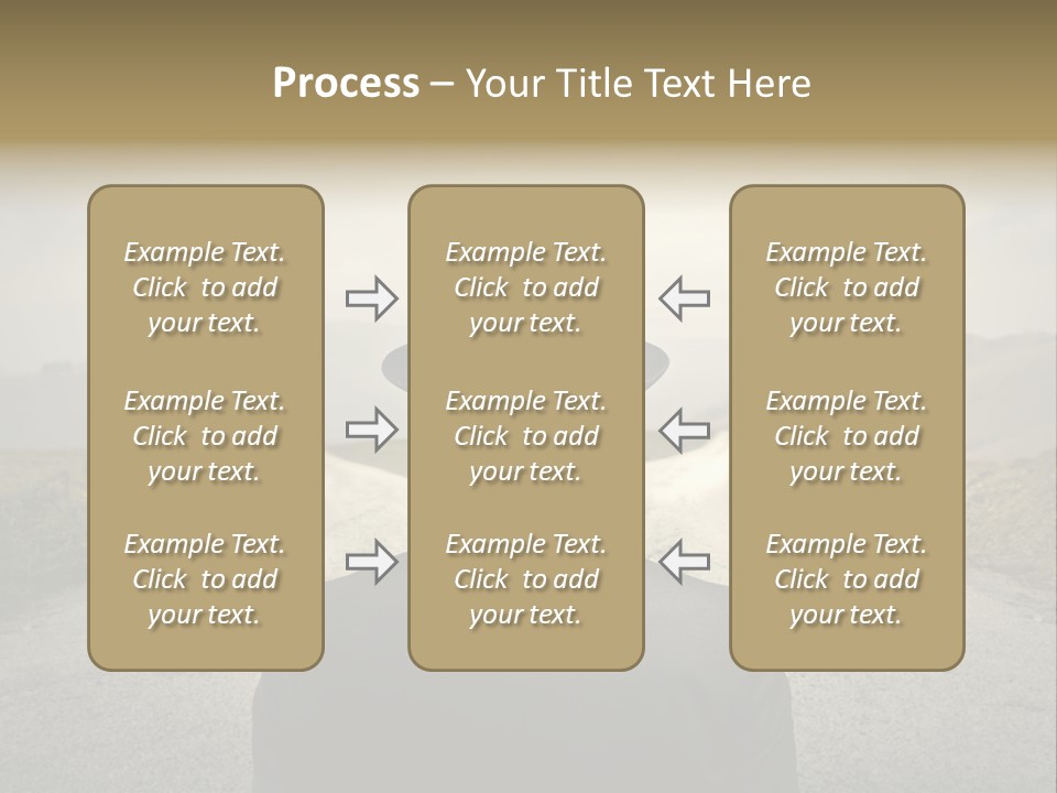 A Man In A Suit And Hat Looking At A Road PowerPoint Template