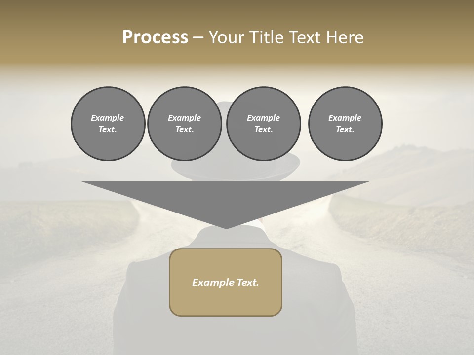 A Man In A Suit And Hat Looking At A Road PowerPoint Template