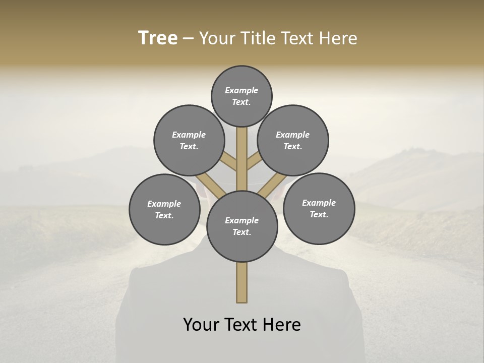 A Man In A Suit And Hat Looking At A Road PowerPoint Template