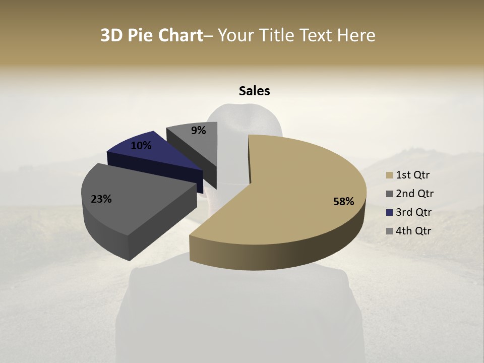 A Man In A Suit And Hat Looking At A Road PowerPoint Template
