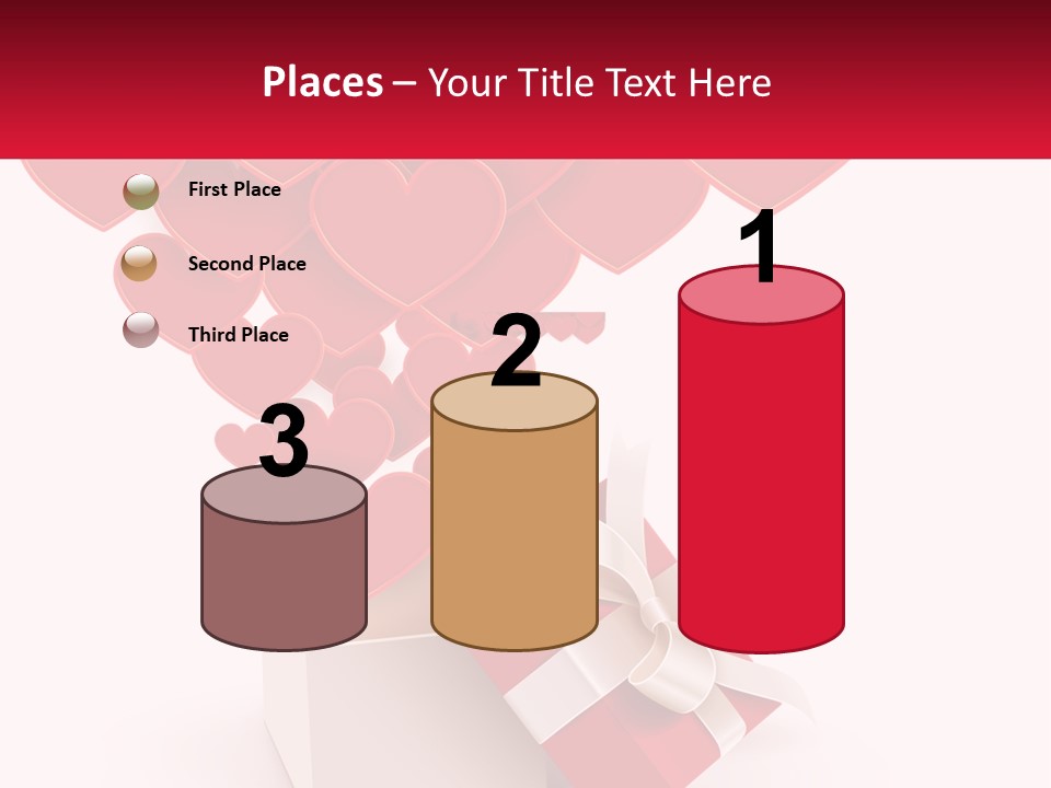 A Present Box With Hearts Coming Out Of It PowerPoint Template