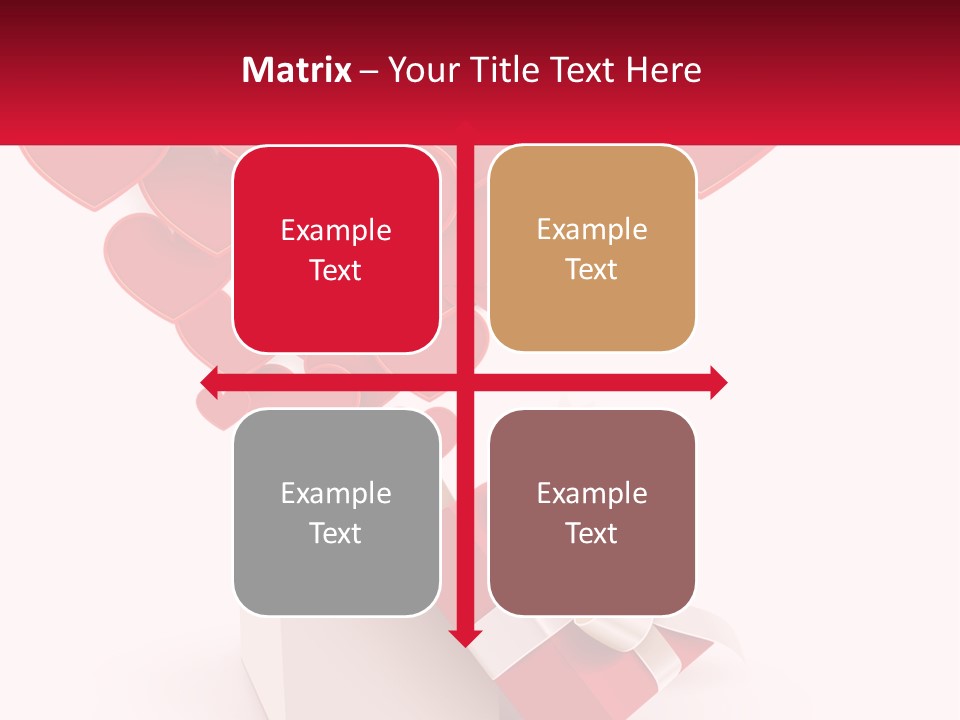 A Present Box With Hearts Coming Out Of It PowerPoint Template