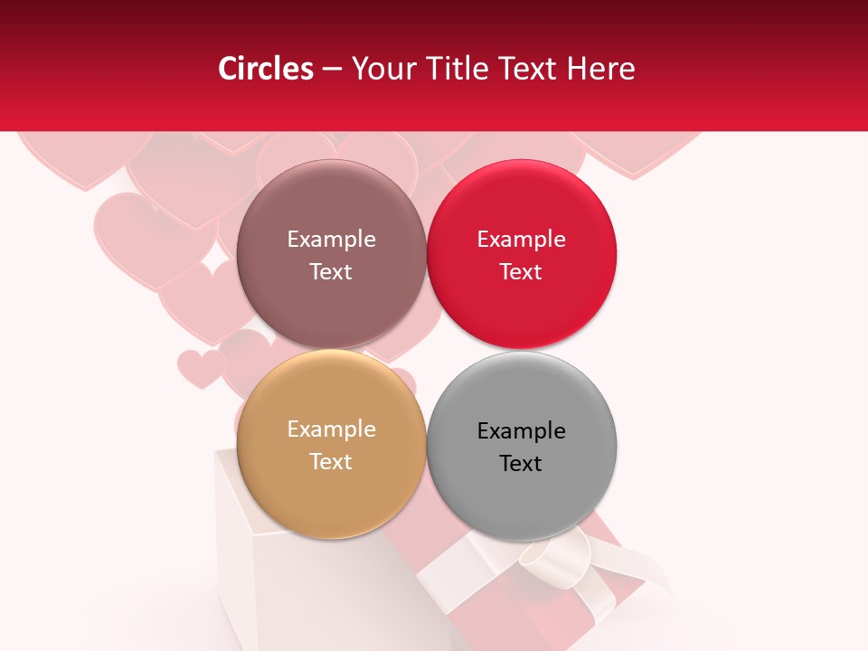 A Present Box With Hearts Coming Out Of It PowerPoint Template