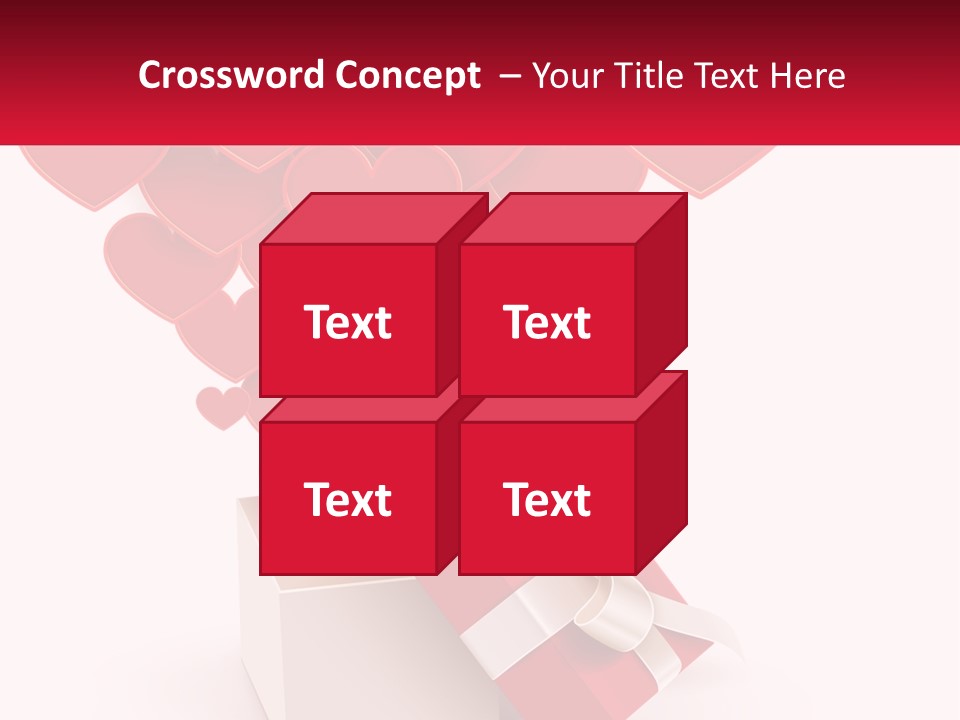 A Present Box With Hearts Coming Out Of It PowerPoint Template