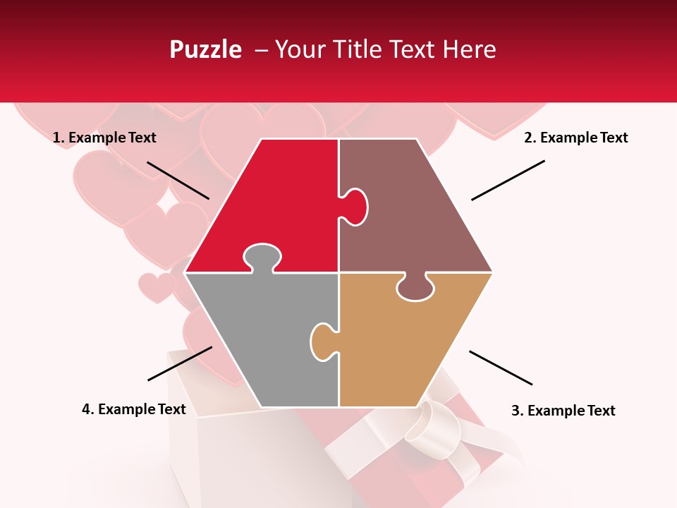 A Present Box With Hearts Coming Out Of It PowerPoint Template
