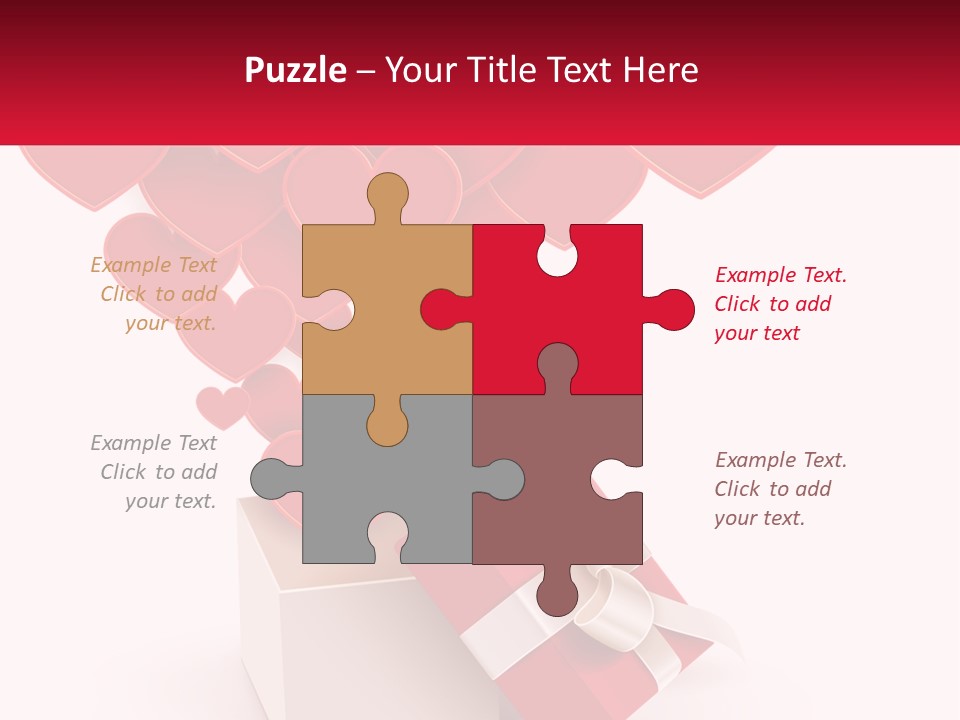 A Present Box With Hearts Coming Out Of It PowerPoint Template