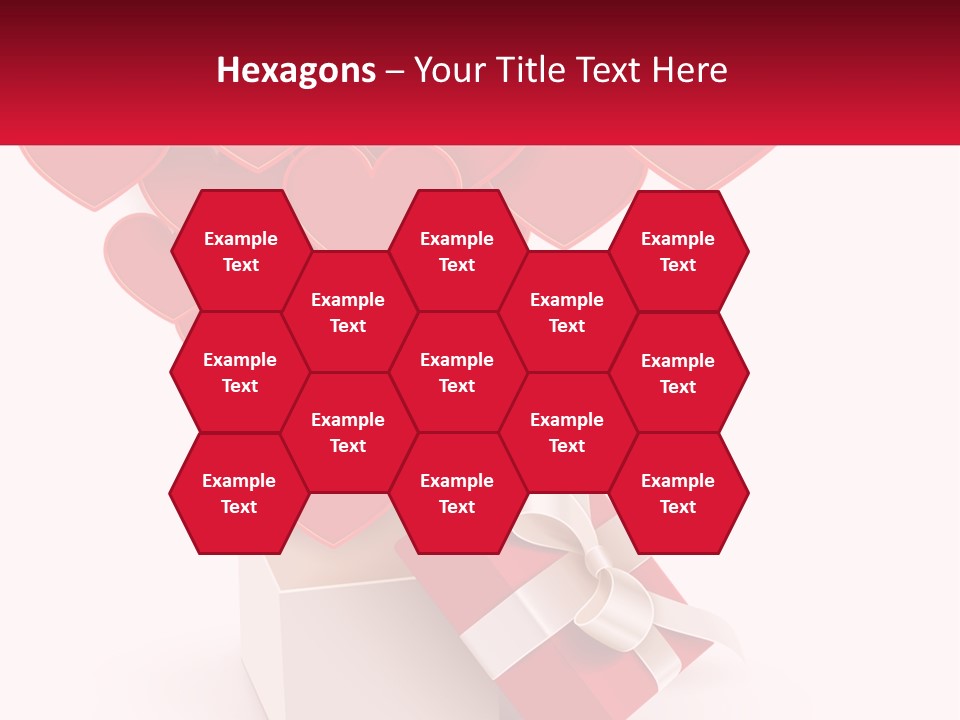 A Present Box With Hearts Coming Out Of It PowerPoint Template