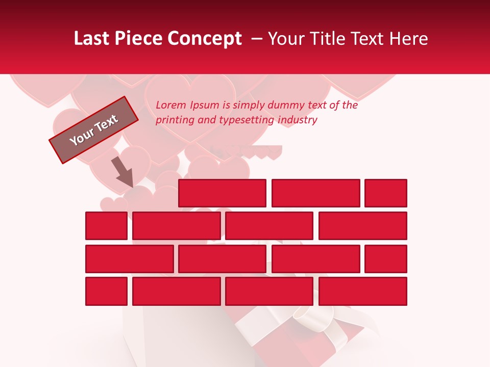 A Present Box With Hearts Coming Out Of It PowerPoint Template