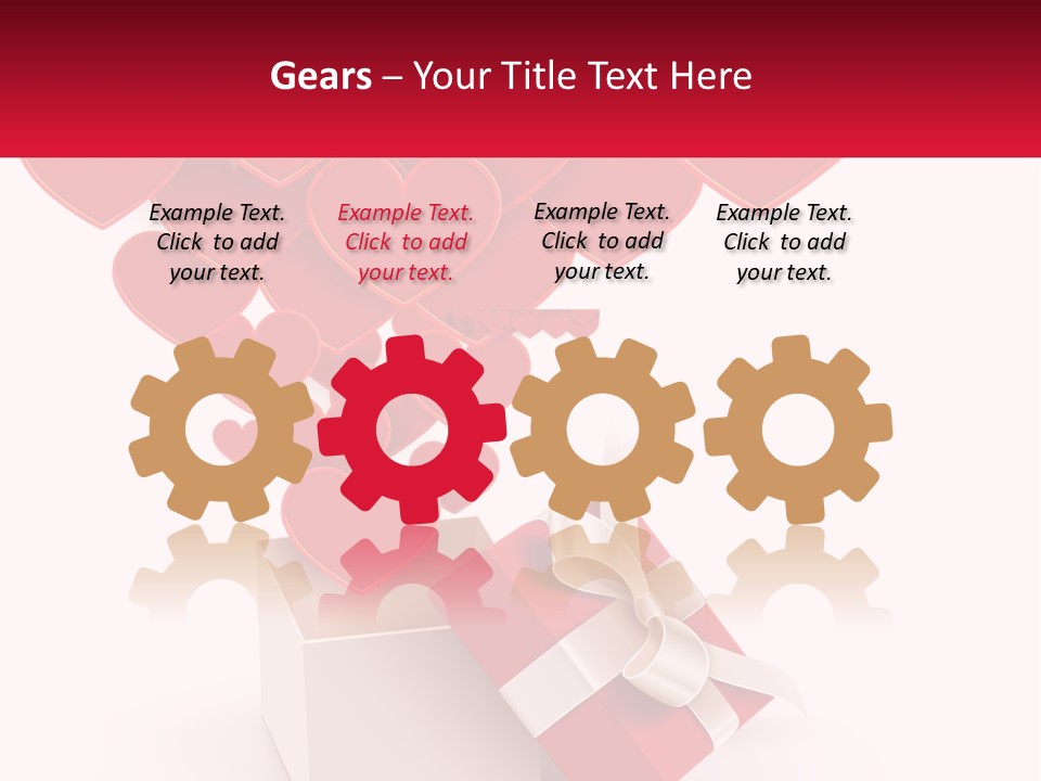 A Present Box With Hearts Coming Out Of It PowerPoint Template