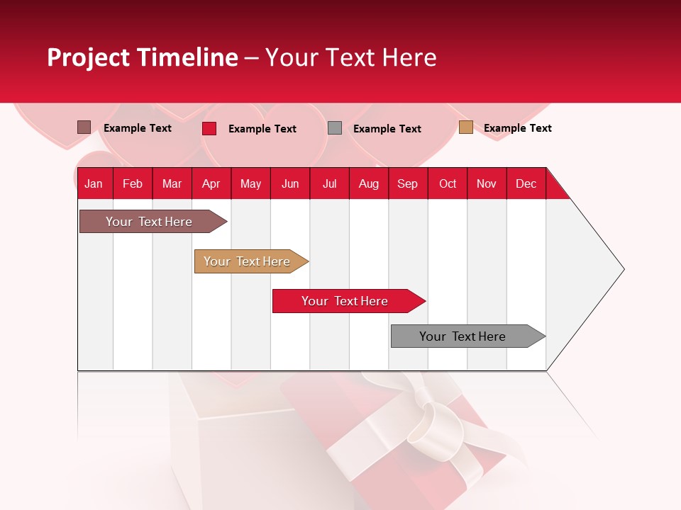 A Present Box With Hearts Coming Out Of It PowerPoint Template