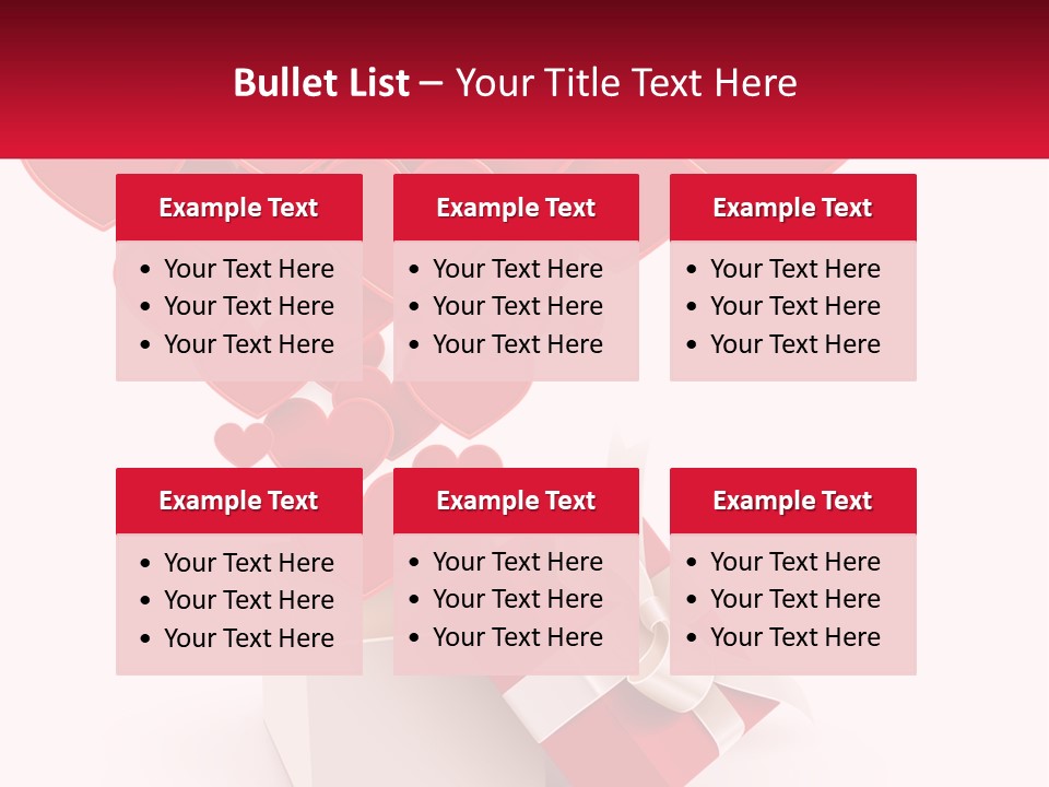 A Present Box With Hearts Coming Out Of It PowerPoint Template