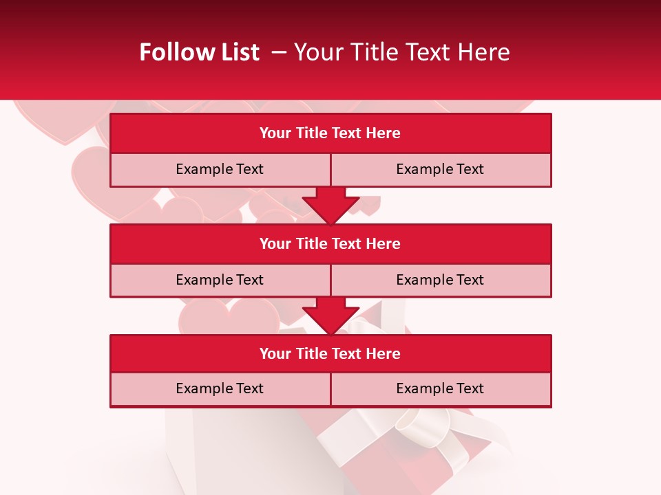 A Present Box With Hearts Coming Out Of It PowerPoint Template