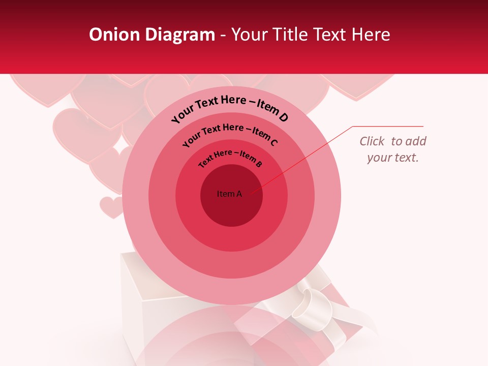 A Present Box With Hearts Coming Out Of It PowerPoint Template