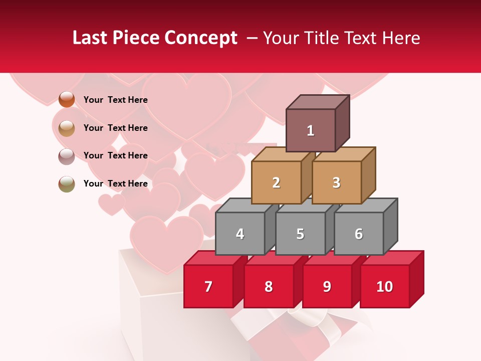 A Present Box With Hearts Coming Out Of It PowerPoint Template