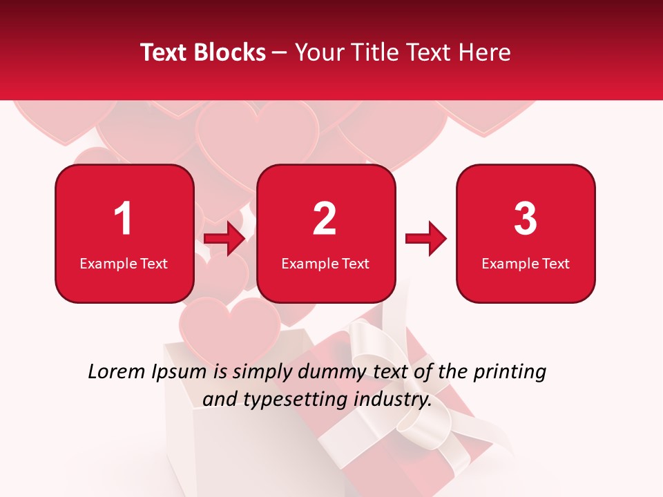 A Present Box With Hearts Coming Out Of It PowerPoint Template