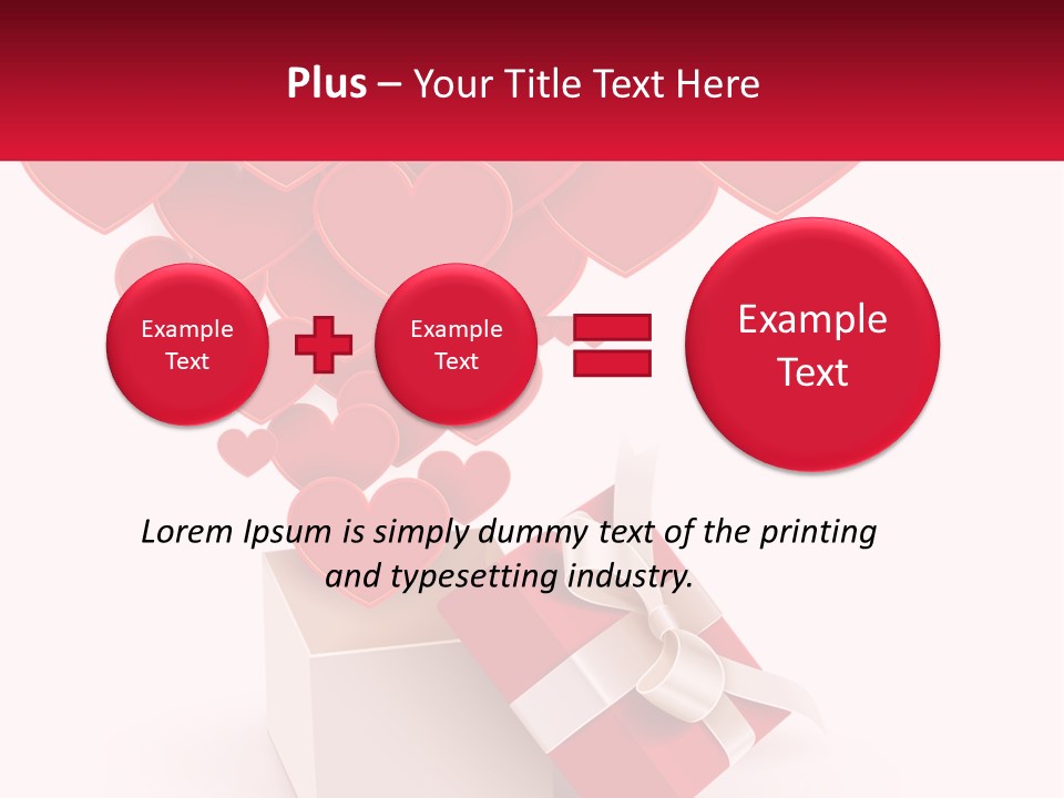 A Present Box With Hearts Coming Out Of It PowerPoint Template
