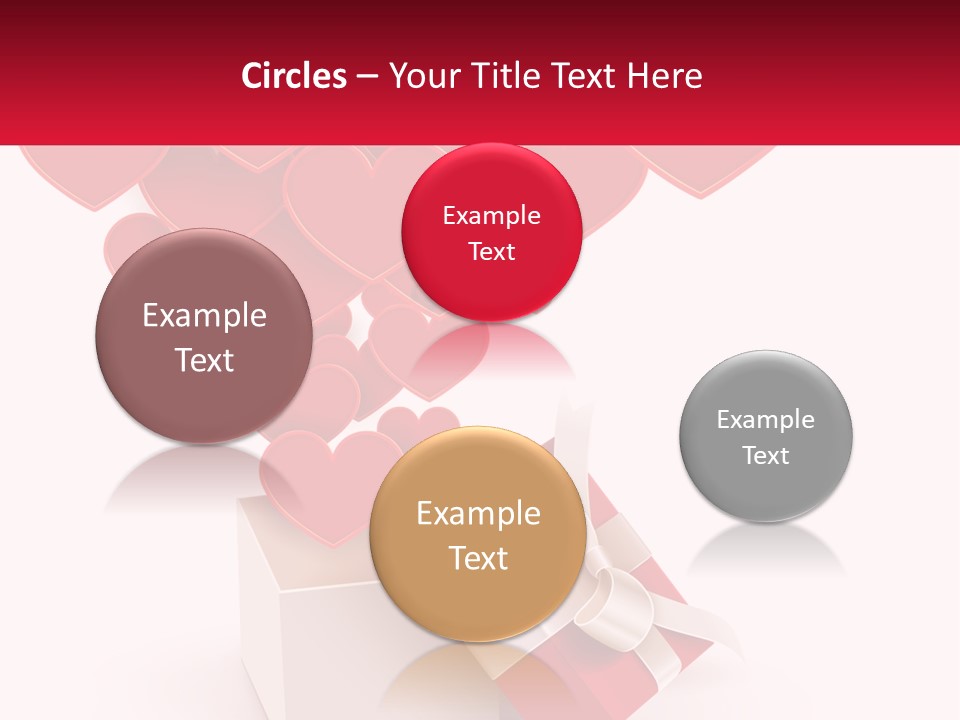 A Present Box With Hearts Coming Out Of It PowerPoint Template