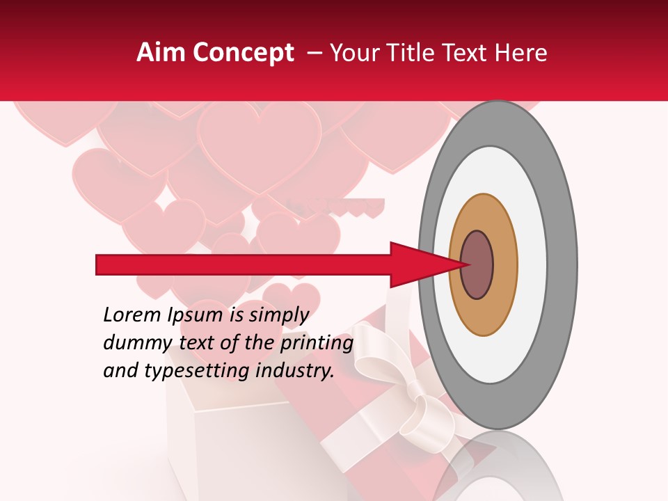 A Present Box With Hearts Coming Out Of It PowerPoint Template
