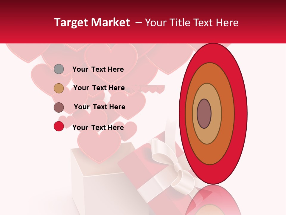 A Present Box With Hearts Coming Out Of It PowerPoint Template