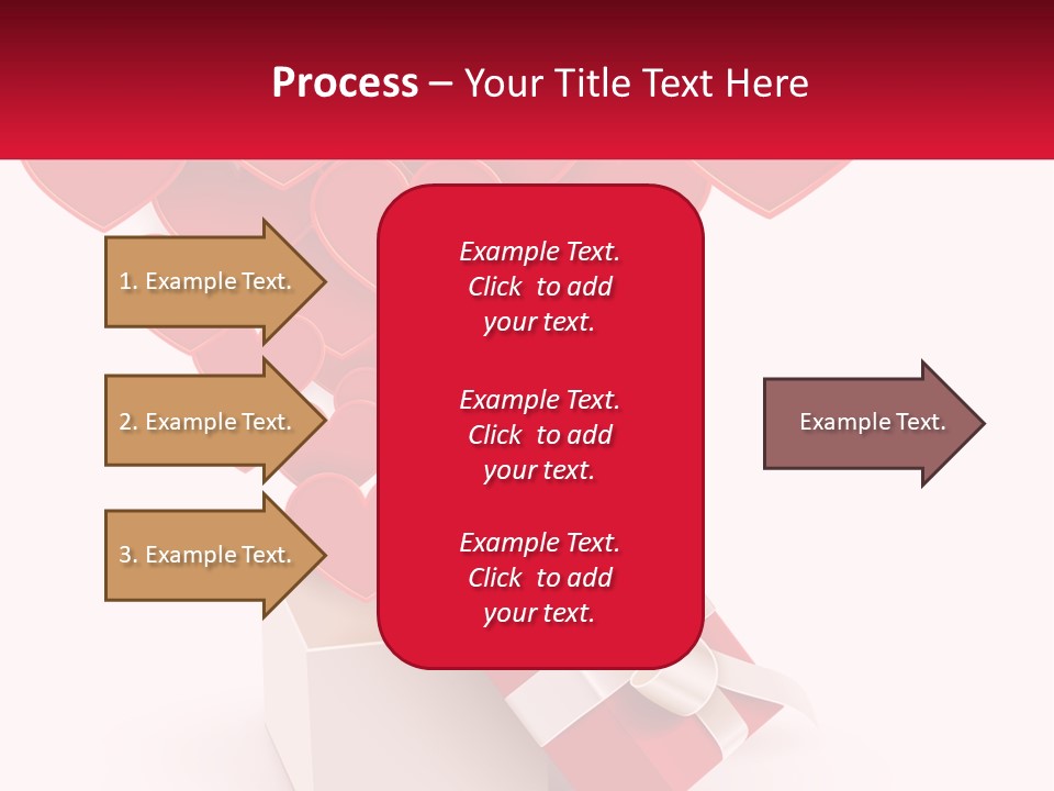 A Present Box With Hearts Coming Out Of It PowerPoint Template