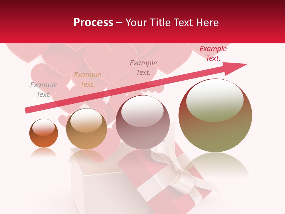 A Present Box With Hearts Coming Out Of It PowerPoint Template