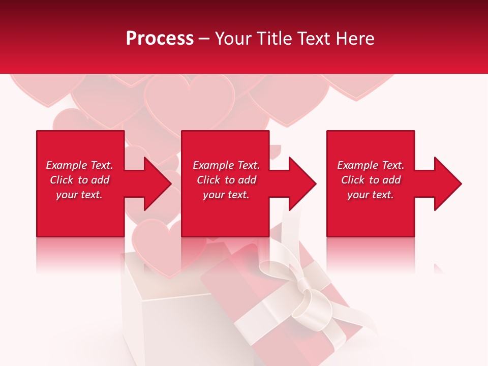 A Present Box With Hearts Coming Out Of It PowerPoint Template