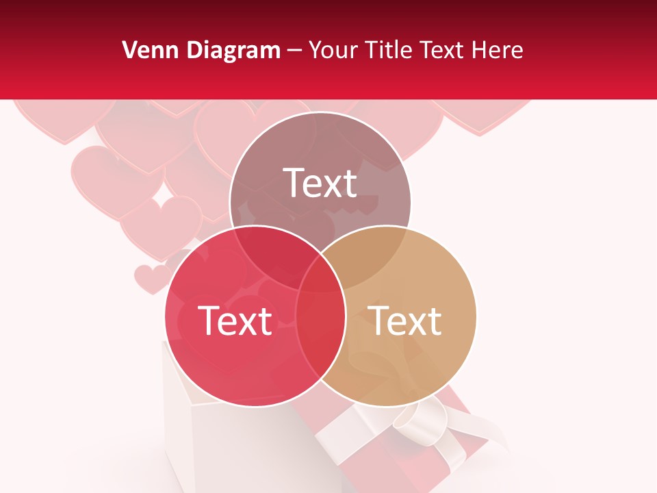 A Present Box With Hearts Coming Out Of It PowerPoint Template
