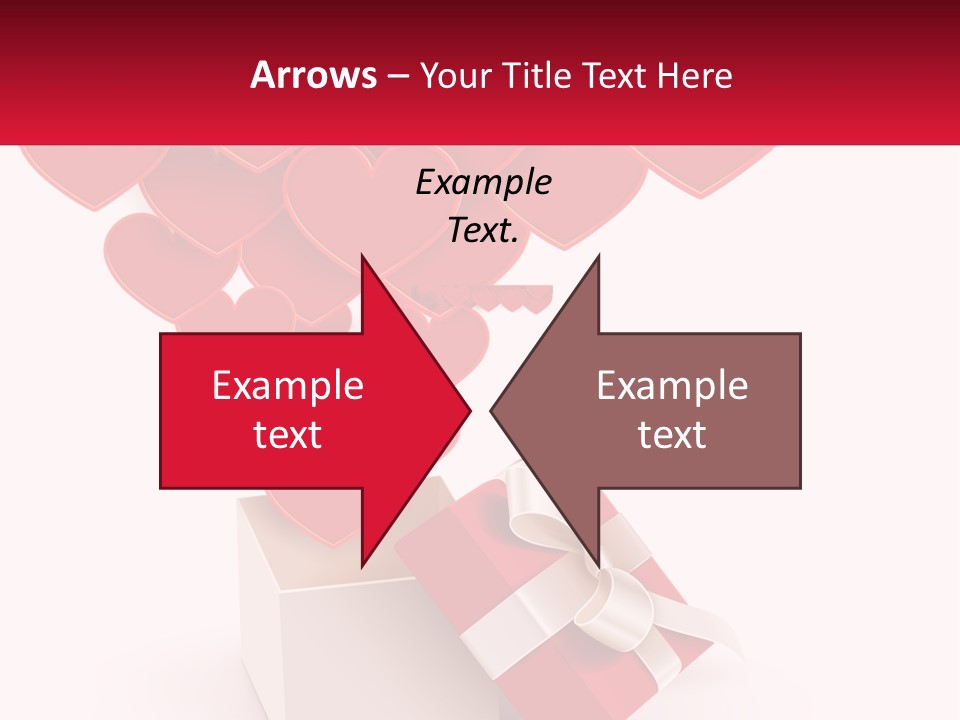 A Present Box With Hearts Coming Out Of It PowerPoint Template