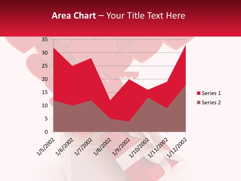 A Present Box With Hearts Coming Out Of It PowerPoint Template