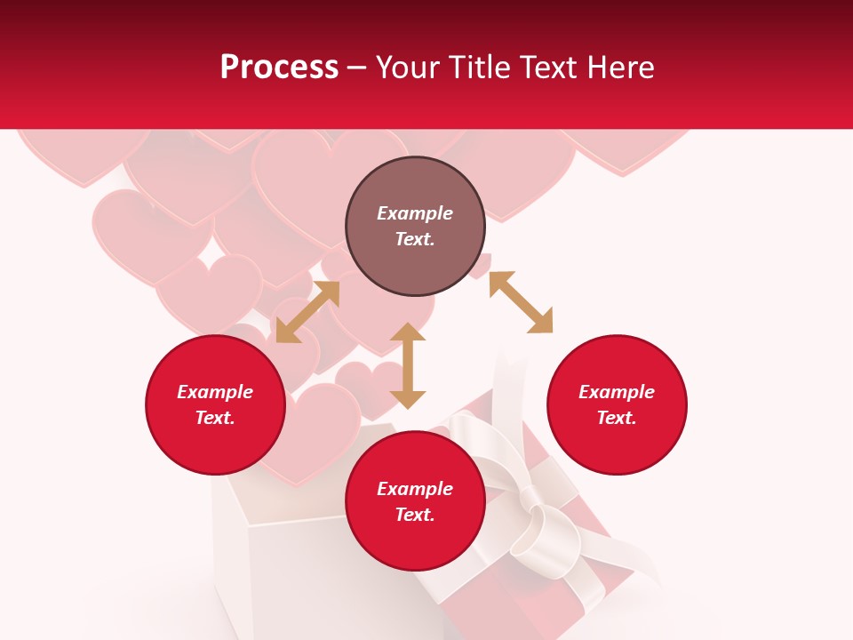 A Present Box With Hearts Coming Out Of It PowerPoint Template