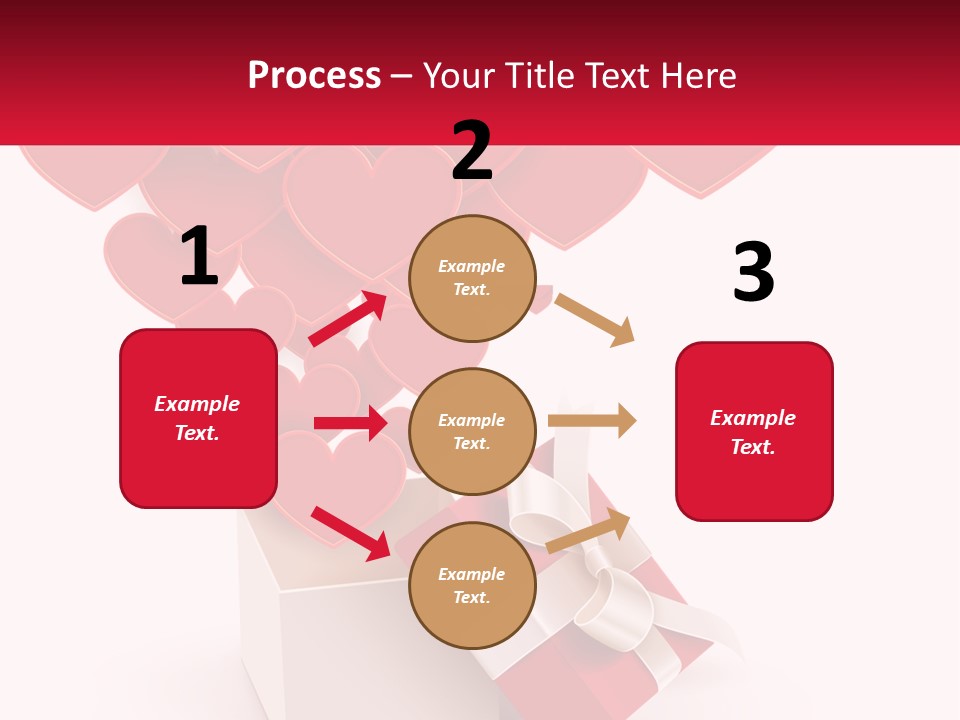 A Present Box With Hearts Coming Out Of It PowerPoint Template