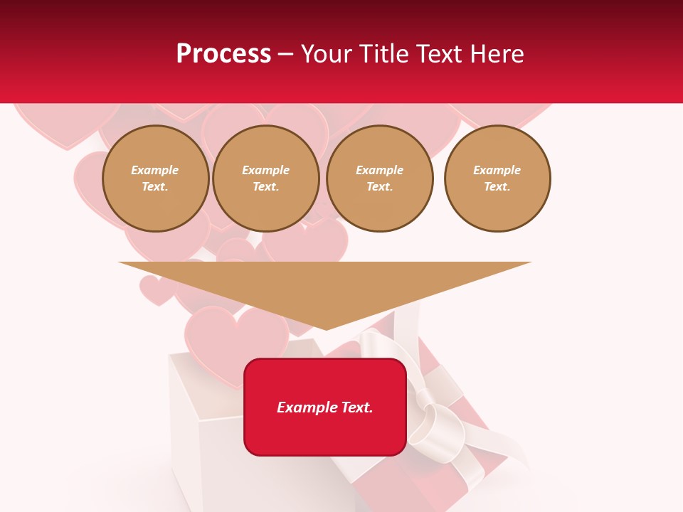 A Present Box With Hearts Coming Out Of It PowerPoint Template