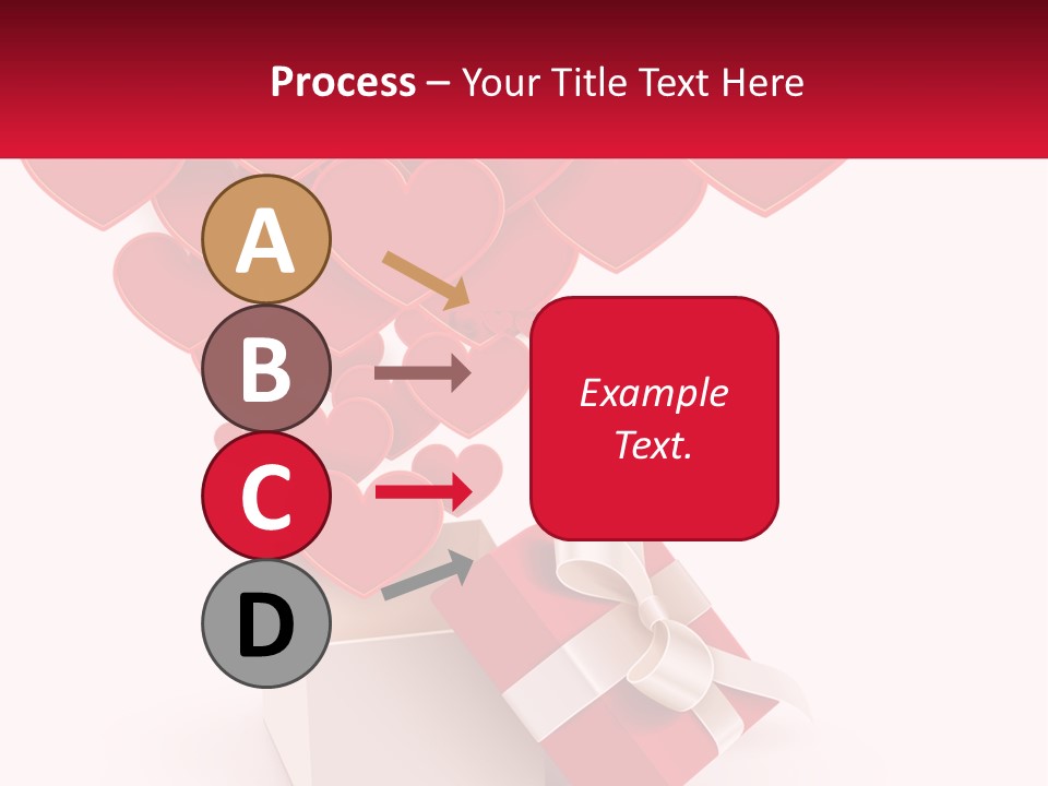 A Present Box With Hearts Coming Out Of It PowerPoint Template
