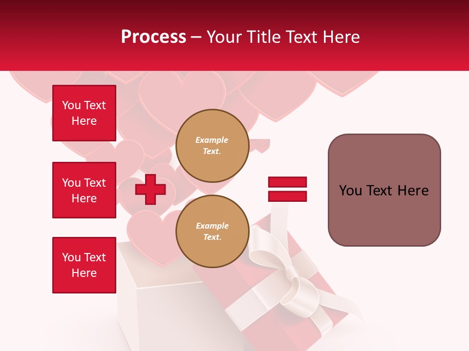 A Present Box With Hearts Coming Out Of It PowerPoint Template